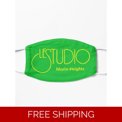 Le Studio Covid JDS Green Mask Yellow Logo Yellow